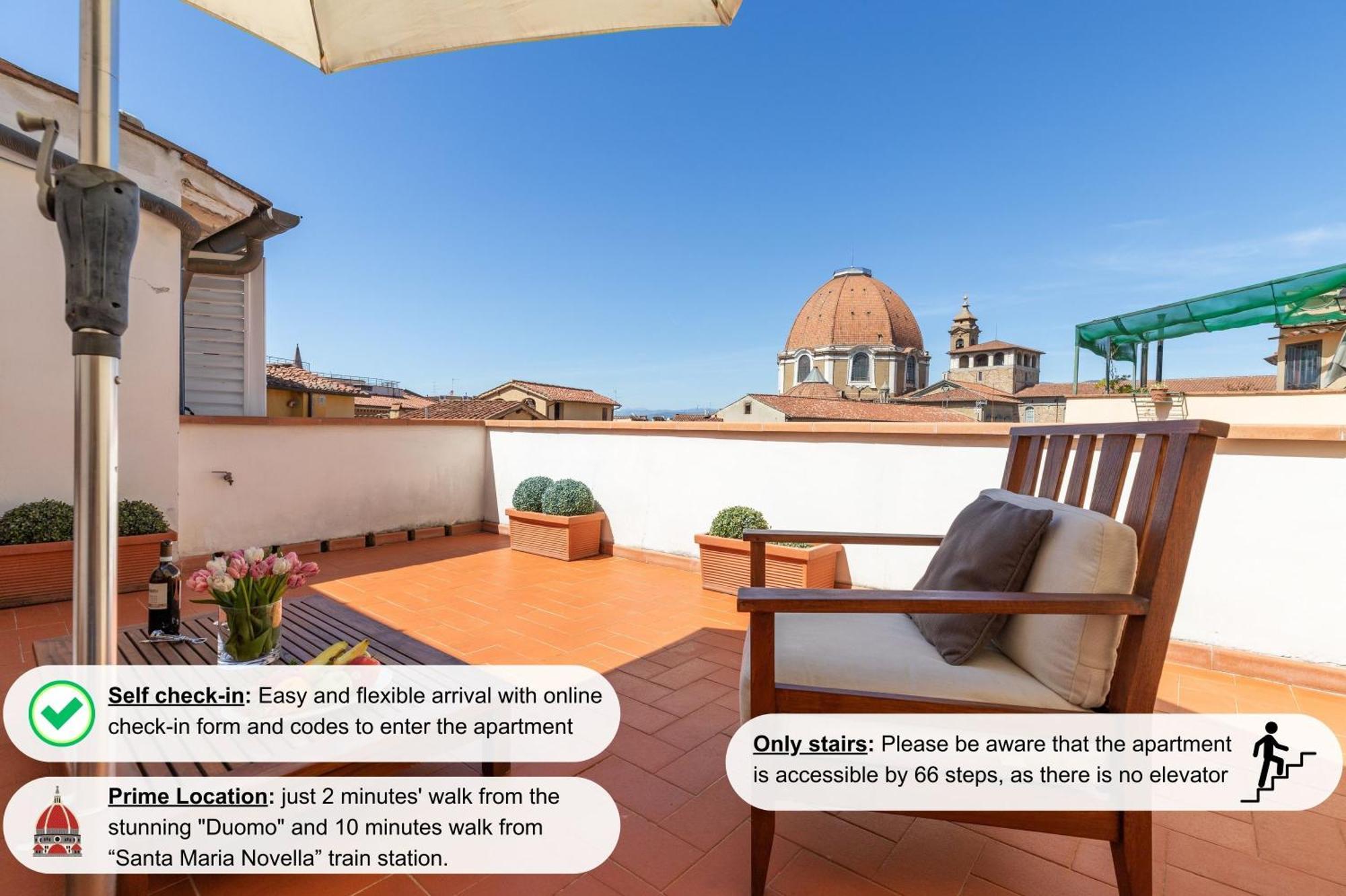 Damasco Penthouse With Terrace Near The Duomo Florencia
